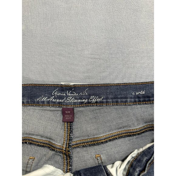 Gloria Vanderbilt Capri Jeans Size 16W All Around Slimming Effect Womens Blue - Picture 8 of 8